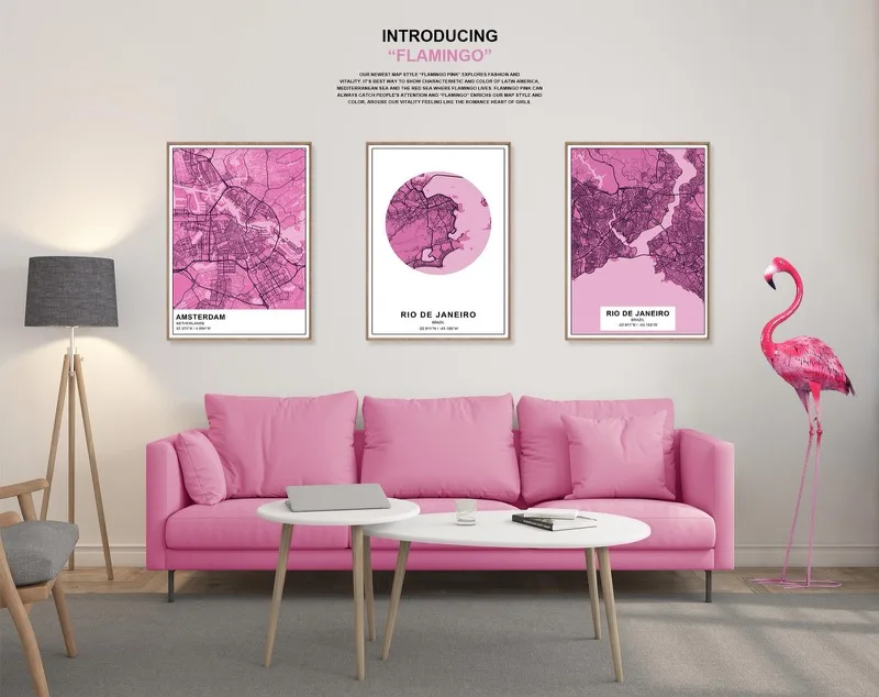 Pink Flamingo Art Set